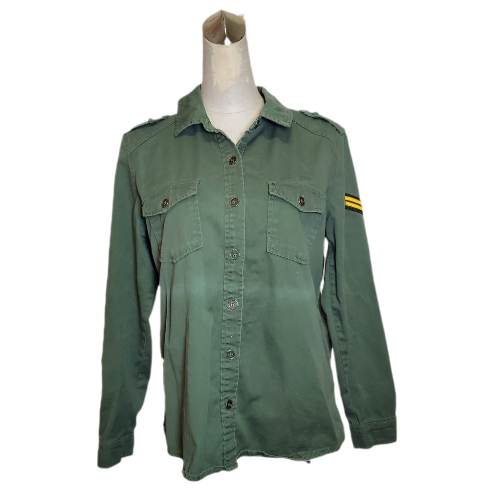 Forever 21 Olive Green Military Style Women's Top Sz S